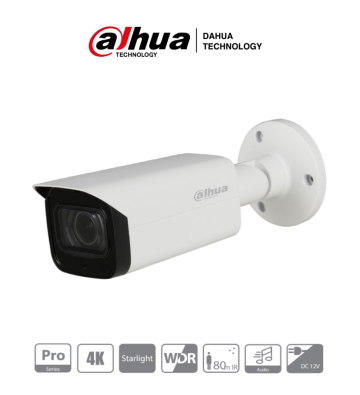 DH-HAC-HFW2802TN-Z-A-3711 | DAHUA - DH-HAC-HFW2802T-Z-A - Camara Bullet 4k Starlight/ 8 Megapixeles/ Lente Motorizado 3.7 a 11