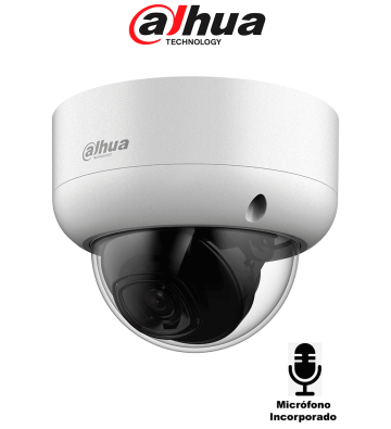 DH-HAC-HDBW1801EAN-A | DAHUA - Cámara Domo Antivandálica 4K/ Micrófono Incorporado/ Iluminación IR de Hasta 40 Mts/ Lente de 2