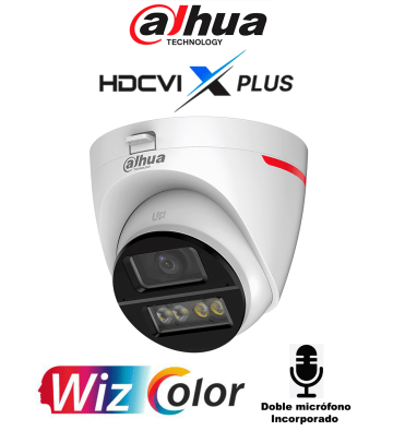 DH-HAC-HDW1249XN-A-PRO | DAHUA - Cámara Domo HDCVI 2MP WizColor/ HDCVI X PLUS/Video 24 Horas a Color