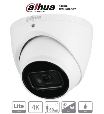 DH-HAC-HDW1801TN | DAHUA - Camara Domo 4k/ 8 Megapixeles/ Lente de 2.8mm/ 106 Grados de Apertura/ IR de 60 Metros/ Metalica