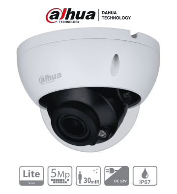 DH-HAC-HDBW1500RN-Z-2712-S2 | DAHUA - Camara Domo Antivandalica de 5 Megapixeles/ Lente Motorizado de 2.7-12mm/ Ir de 30 mts/