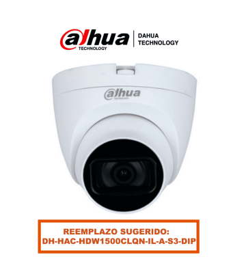 DH-HAC-HDW1500TLQN-A | DAHUA - Cámara Domo de 5 MP con micrófono integrado y lente de 2.8 mm.