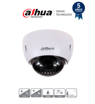 DH-SD42215-HC-LA | DAHUA - Cámara PTZ de 2 Megapíxeles/ 1080p/ 15x de Zoom Óptico/ Montaje en Techo/ WDR Real 120 dB/ Starligh