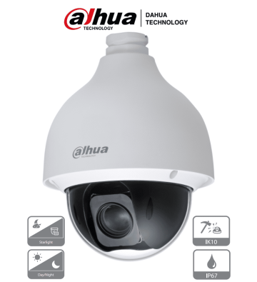 DH-SD50225-HC-LA | DAHUA - Camara PTZ Antivandálica de 2 Megapixeles/ 25x de Zoom Optico/ WDR Real de 120 dB/ Starlight/ IP66/