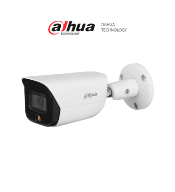 DH-IPC- HFW3449E-AS-LED | DAHUA - Cámara IP 4MP/ Fullcolor/ 2.8mm/ WizSense/ SMD Plus/ Detección de humanos y vehículos/ Led L