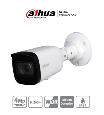 DH-IPC-HFW1431T1N-ZS-2812-S4 | DAHUA - Camara IP Bullet de 4 Megapixeles/ Lente Motorizado de 2.8 a 12mm/ H.265/ IR de 50 Metr