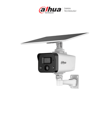 DH-IPC-HFW2441DG-4G-SP-B | DAHUA - Cámara IP bullet 4G 4MP/panel solar/Batería/ SMD/ Sirena y luz de disuasión activa/Audio bi