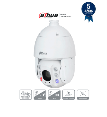 DH-SD6C3425GB-HNR-A-PV1 | DAHUA - Cámara IP PTZ 4MP con tecnología Acupick, WizSense y FullColor, iluminador dual inteligente