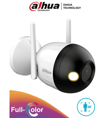DH-F4C-LED | DAHUA - Cámara IP Bullet Wifi de 4 Megapíxeles/ Full Color/ Microfono Integrado/ 30 Mts de Luz Visible/ Ranura pa