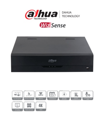 DH-XVR5432L-4KL-I3 | DAHUA - DVR de 32 Canales 4k/ WizSense/ H.265+/ Hasta 32 Canales IP/ 6 Canales de Reconocimiento Facial