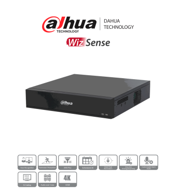 DH-XVR7816S-4K-I3 | DAHUA - DVR de 16 Canales 4k/ WizSense/ H.265+