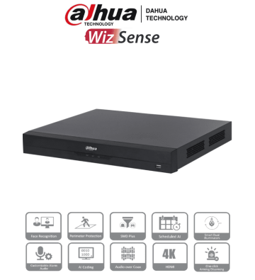 DH-XVR5232AN-4KL-I3 | DAHUA - DVR de 32 Canales 4k/ 8 Megapixeles/ WizSense/ Con IA/ 6 Canales de Reconocimiento Facial/ H.265