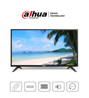 DHI-LM32-F200 | DAHUA - Pantalla FHD de 32 pulgadas con resolución 1920×1080, diseñada para uso 24/7. Ofrece 240 cd/m² de bril