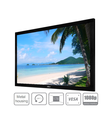 DHL49 | DAHUA - Pantalla de 49 pulgadas profesional para CCTV / F HD / Panel grado industrial / 24 / 7 / Brillo 450 NITS / 8MS