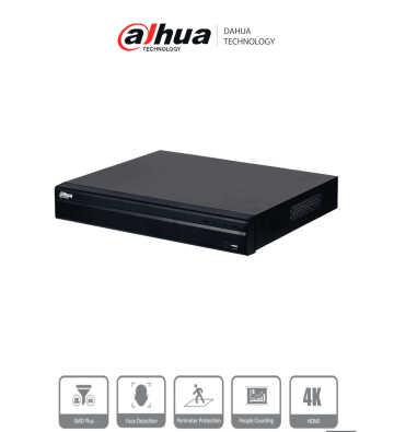 DHI-NVR4216-4KS3 | DAHUA - NVR de 8 Megapixeles/ 4k/ 16 Canales IP/ Rendimiento de 160 Mbps/ Smart H.265+