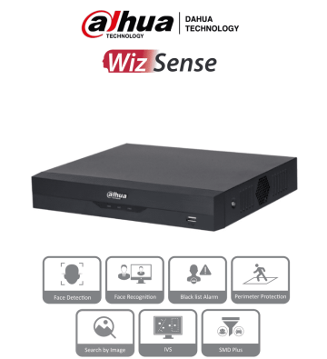 DHI-NVR2104HS-P-I2 | DAHUA - NVR DE 8 Megapixeles/ 4k/ 4 Canales IP/ WizSense/ 4 Puertos Poe/ H265+