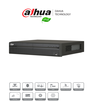 DHI-NVR5208-8P-4KS2E | DAHUA - NVR 8 Canales IP 4K / H265+ / Rendimiento 320 Mbps