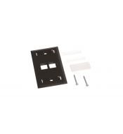 Face Plate COMMSCOPE COMMSCOPE 108168485 M12L-003 | 108168485 | Faceplate para dos puertos, serie L, color negro - COMMSCOPE.