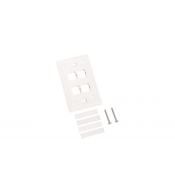 Face Plate COMMSCOPE COMMSCOPE 108168543 M14L-262 | 108168543 | Faceplate para cuatro puertos, tipo L, color blanco - COMMSCOPE