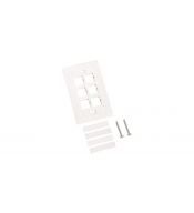 Face Plate COMMSCOPE COMMSCOPE 108168584 M16L-262 | 108168584 | Faceplate para seis puertos, tipo L, color blanco - COMMSCOPE.