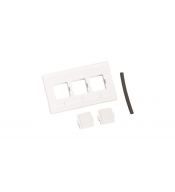 Face Plate COMMSCOPE COMMSCOPE 106650898 M13C-262 | 106650898 | Faceplate para muebles tipo M13C, tres puertos, blanco - COMMSC