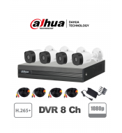 DVR DAHUA DAHUA COOPER XVR1B08KIT4C COOPER XVR1B08KIT4C | DAHUA Kit 8 Canales 2 Megapíxeles, 4 Cámaras B1a21 1080p, DVR de 8 Ca